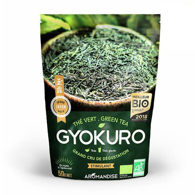 Thé Vert Gyokuro bio - Stimulant - Sachet vrac 50g
