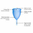 Coupe menstruelle LunaCopine bleue - Taille 2 - Sachet
