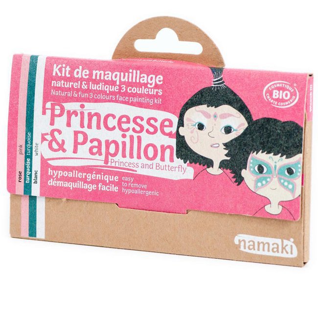 Kit de maquillage bio Enfant - Princesse et Papillon - 3 couleurs