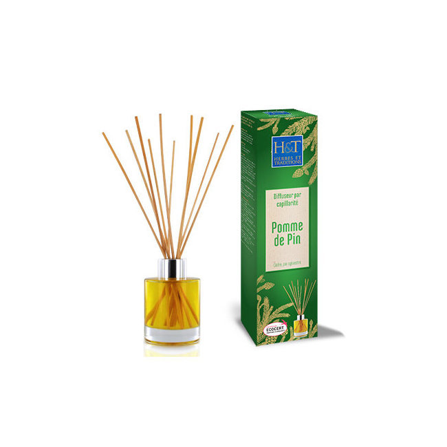 Diffuseur par capillarité Pomme de Pin - Huiles essentielles bio 100ml