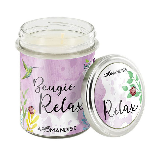 Bougie parfumée Relax - 100% végétale - 150g
