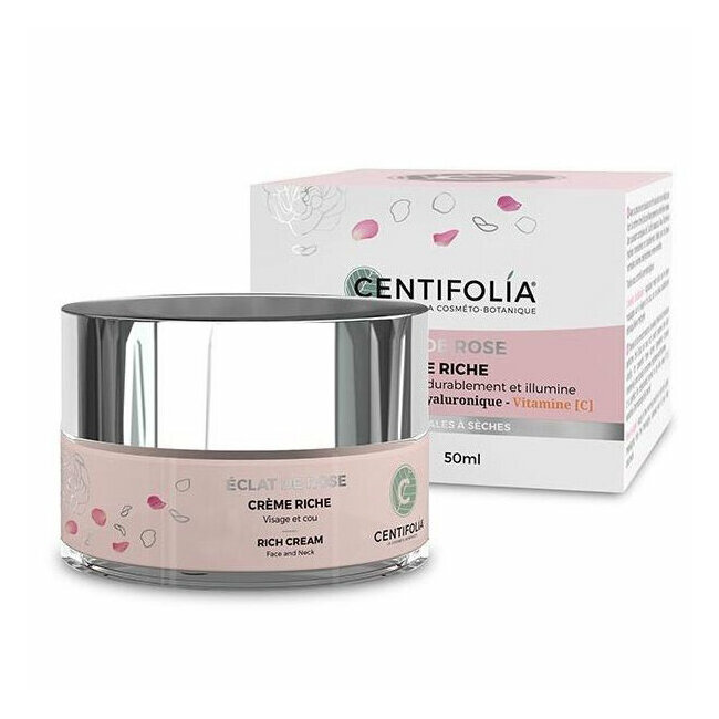 Crème riche bio Eclat de Rose - Peau normale à sèche 50ml