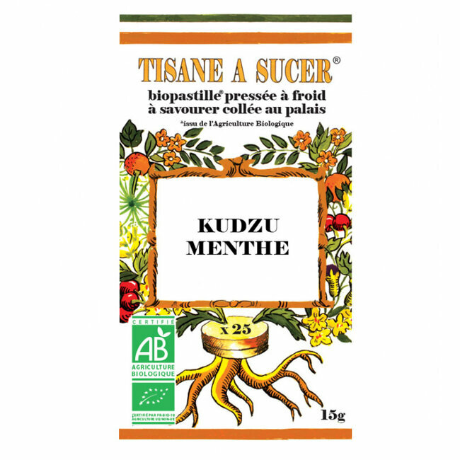 Tisane à sucer - Kudzu Menthe douce bio - 25 pastilles