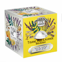 Tisane Miel Lavande bio - Coffret cube métal 24 infusettes