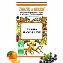 Tisane à sucer - Cassis Mandarine bio - 25 pastilles