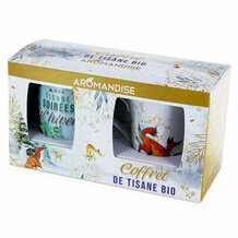 Coffret Tisane Soirée d'Hiver et Tisanière en porcelaine Maître Goupil