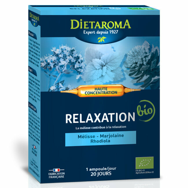 CIP Relaxation bio - Mélisse, Rhodiola, Marjolaine - 20 ampoules