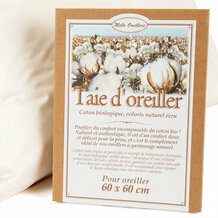 Taie d'Oreiller en coton bio - 60 x 60 cm