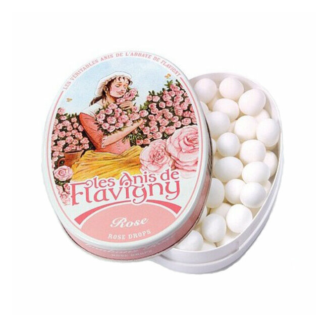 Bonbons Anis de Flavigny Rose - Boîte métal 50g