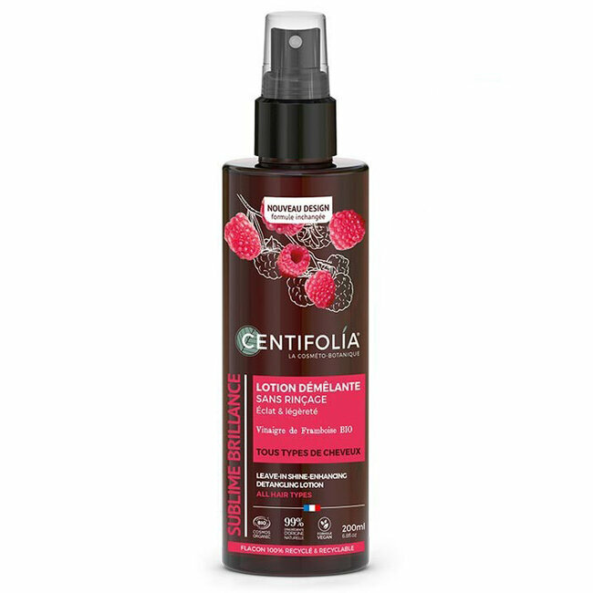 Lotion démêlante bio sans rinçage au Vinaigre de framboise 200ml
