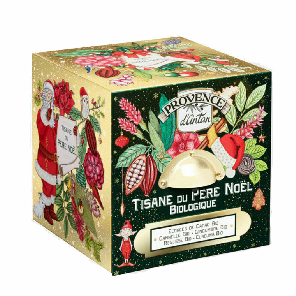 Tisane bio du Père Noël - Coffret cube métal 24 infusettes