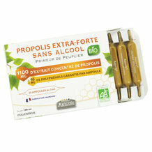 Propolis Extra-forte de Peuplier bio sans alcool - 20 ampoules