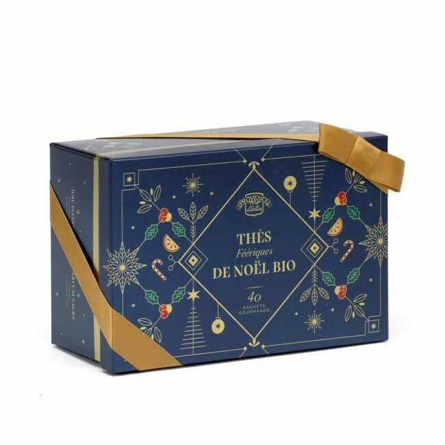 Coffret métal Thés Féériques de Noël bio - 40 sachets