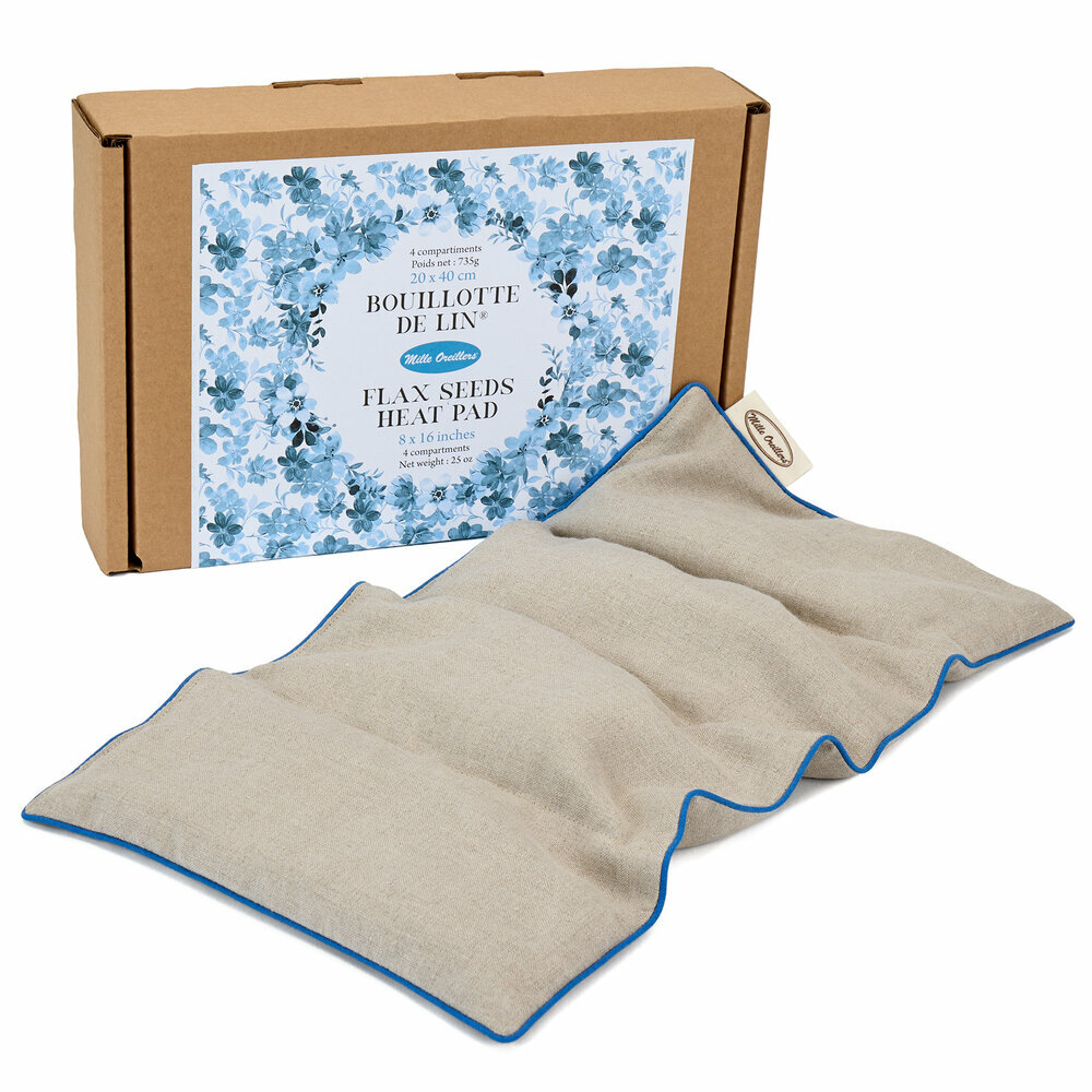 Bouillotte de lin® L'Intemporelle N°5 - Motif Bleu floral