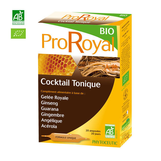 Cocktail Tonique bio ProRoyal - 20 ampoules