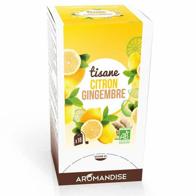 Tisane Bio Gingembre Citron 18 sachets