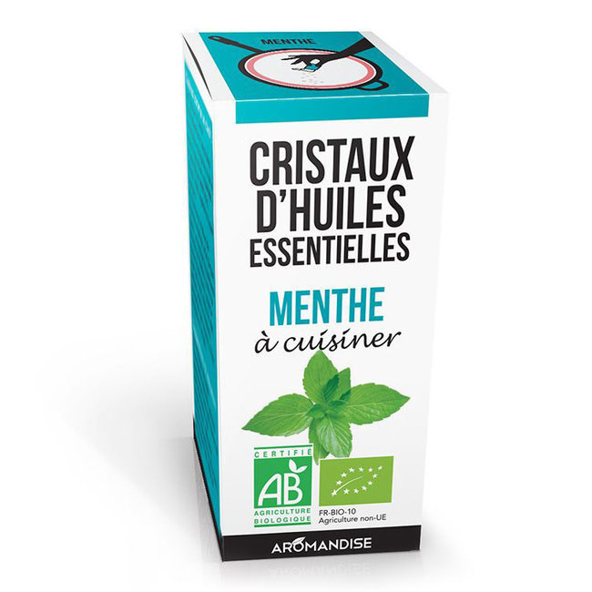 Cristaux d'huiles essentielles Menthe bio 10g