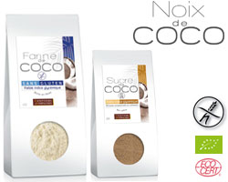 Farine de coco bio et sucre de coco - Claire Nature