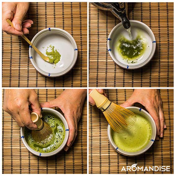 Préparation du thé matcha traditionnel